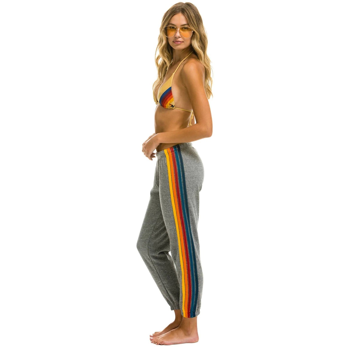 5 Stripe Sweatpant (Heather Grey)