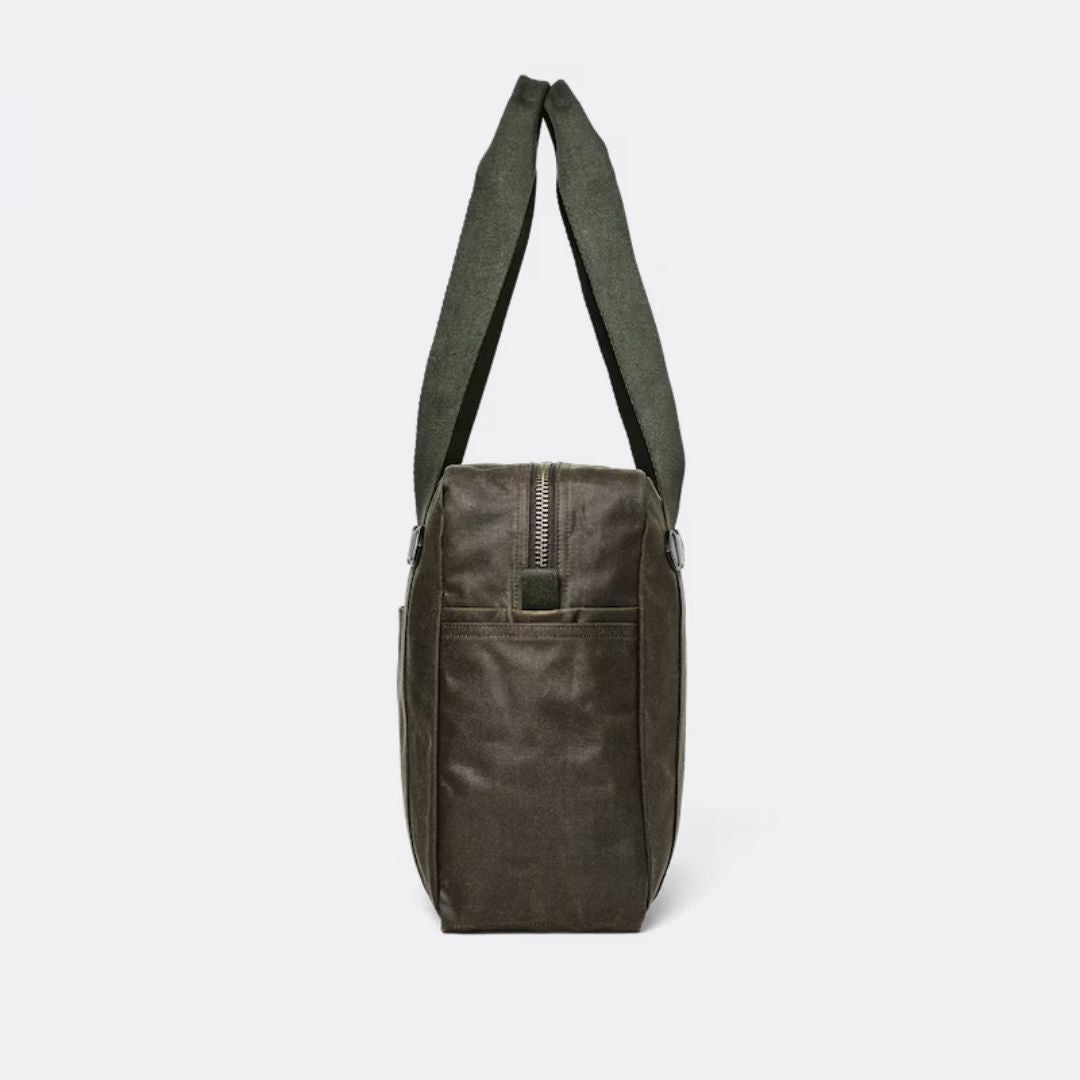 Tin Cloth Zipper Tote Bag (Otter Green)