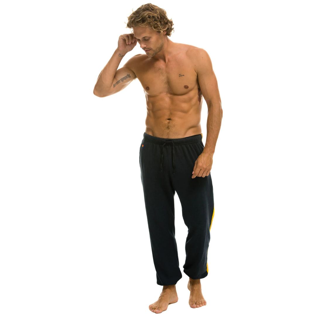 5 Stripe Sweatpant (Charcoal)